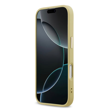 Apple iPhone 17 Kılıf Guess Orjinal Lisanslı 4G Büyük Metal Kamera Çerçeveli ve Logolu Glitter Kapak