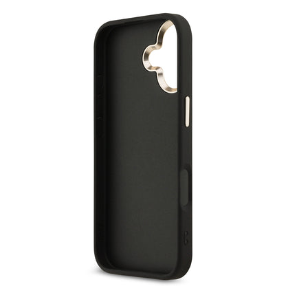 Apple iPhone 17 Kılıf Guess Orjinal Lisanslı Gold Metal Kamera Çerçeveli 4G Desenli Metal Büyük 4G ve Yazı Logolu Kapak