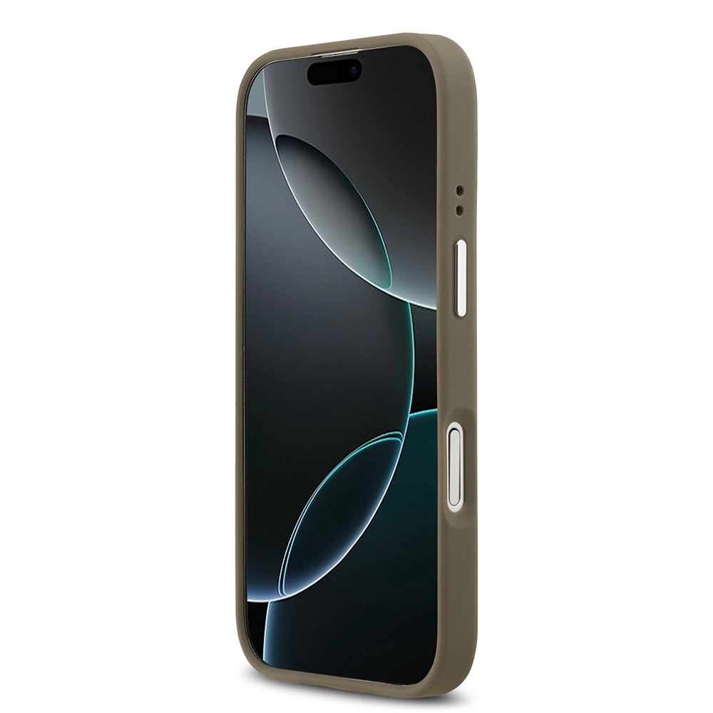 Apple iPhone 17 Kılıf Guess Orjinal Lisanslı Grained 4G Metal Büyük Logolu Kapak