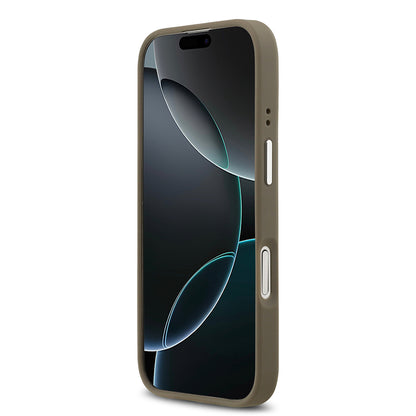 Apple iPhone 17 Kılıf Guess Orjinal Lisanslı Grained 4G Metal Büyük Logolu Kapak