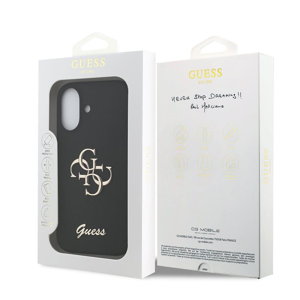 Apple iPhone 17 Kılıf Guess Orjinal Lisanslı Grained Yazı Logolu Kapak