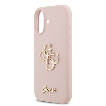 Apple iPhone 17 Kılıf Guess Orjinal Lisanslı Grained Yazı Logolu Kapak