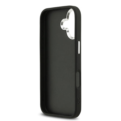 Apple iPhone 17 Kılıf Guess Orjinal Lisanslı Gümüş Metal Kamera Çerçeveli 4G Desenli Metal Büyük 4G ve Yazı Logolu Kapak