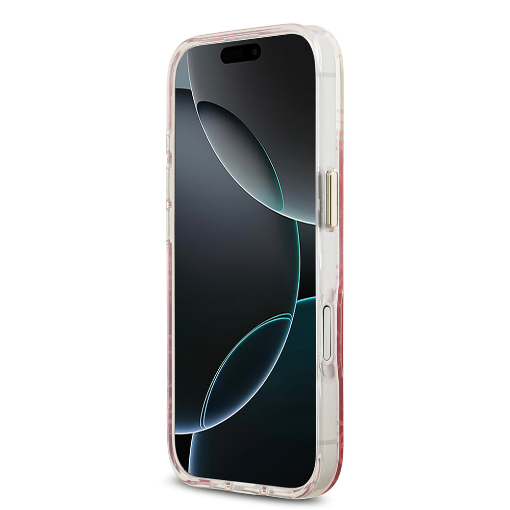 Apple iPhone 17 Kılıf Guess Orjinal Lisanslı M-safe Şarj Özellikli 4G Desenli Simli Silikon Kapak