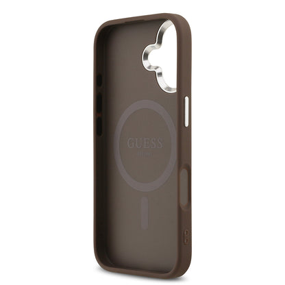 Apple iPhone 17 Kılıf Guess Orjinal Lisanslı M-safe Şarj Özellikli 4G Klasik Yazı Logolu Kapak