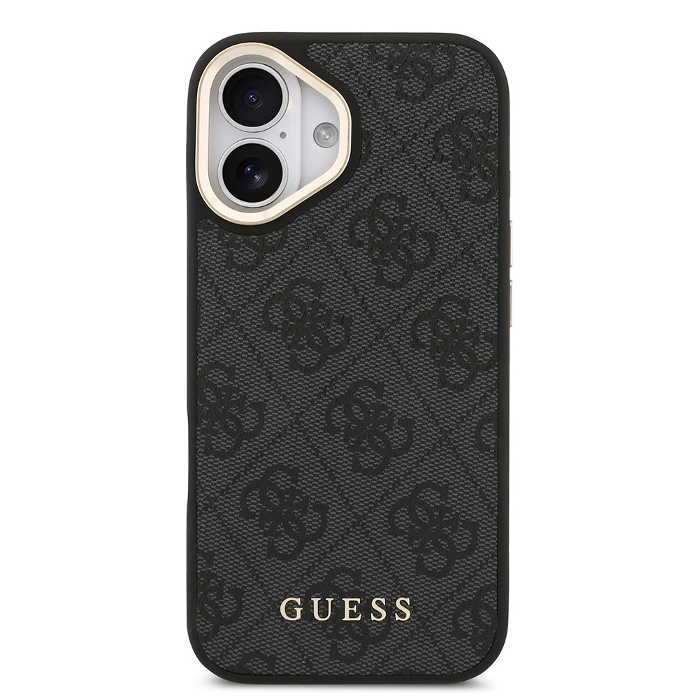 Apple iPhone 17 Kılıf Guess Orjinal Lisanslı M-safe Şarj Özellikli Askılı ve 4G Logo Kartlıklı Kapak