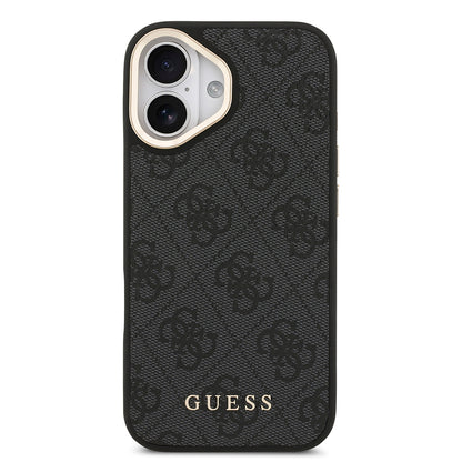 Apple iPhone 17 Kılıf Guess Orjinal Lisanslı M-safe Şarj Özellikli Askılı ve 4G Logo Kartlıklı Kapak