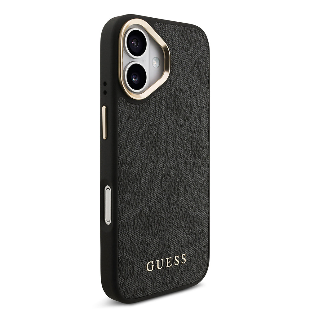 Apple iPhone 17 Kılıf Guess Orjinal Lisanslı M-safe Şarj Özellikli Askılı ve 4G Logo Kartlıklı Kapak