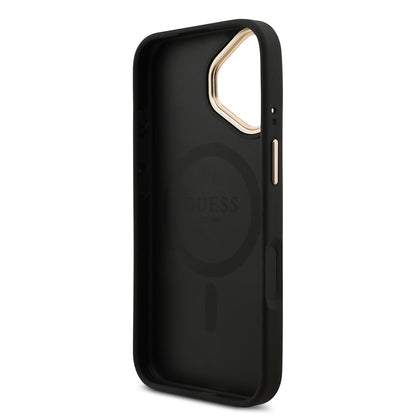Apple iPhone 17 Kılıf Guess Orjinal Lisanslı M-safe Şarj Özellikli Askılı ve 4G Logo Kartlıklı Kapak