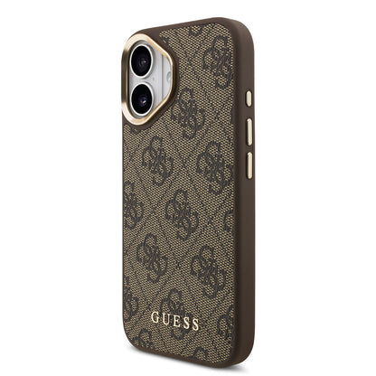 Apple iPhone 17 Kılıf Guess Orjinal Lisanslı M-safe Şarj Özellikli Askılı ve 4G Logo Kartlıklı Kapak