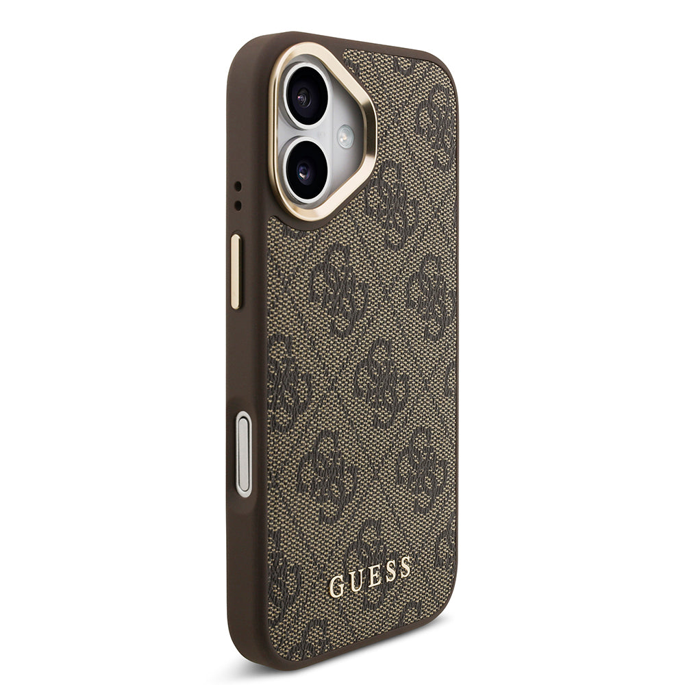 Apple iPhone 17 Kılıf Guess Orjinal Lisanslı M-safe Şarj Özellikli Askılı ve 4G Logo Kartlıklı Kapak