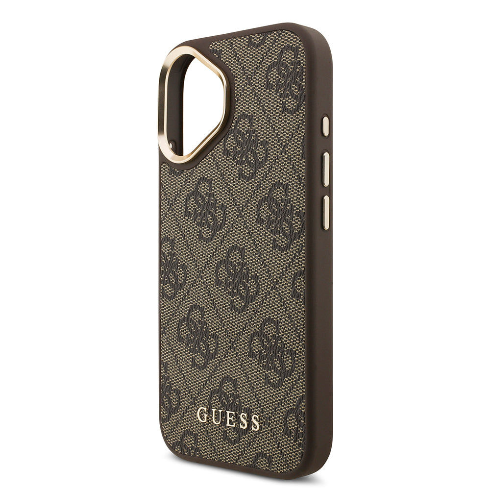 Apple iPhone 17 Kılıf Guess Orjinal Lisanslı M-safe Şarj Özellikli Askılı ve 4G Logo Kartlıklı Kapak