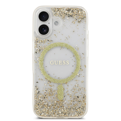 Apple iPhone 17 Kılıf Guess Orjinal Lisanslı M-safe Şarj Özellikli Transparan Resin Bottom Kapak