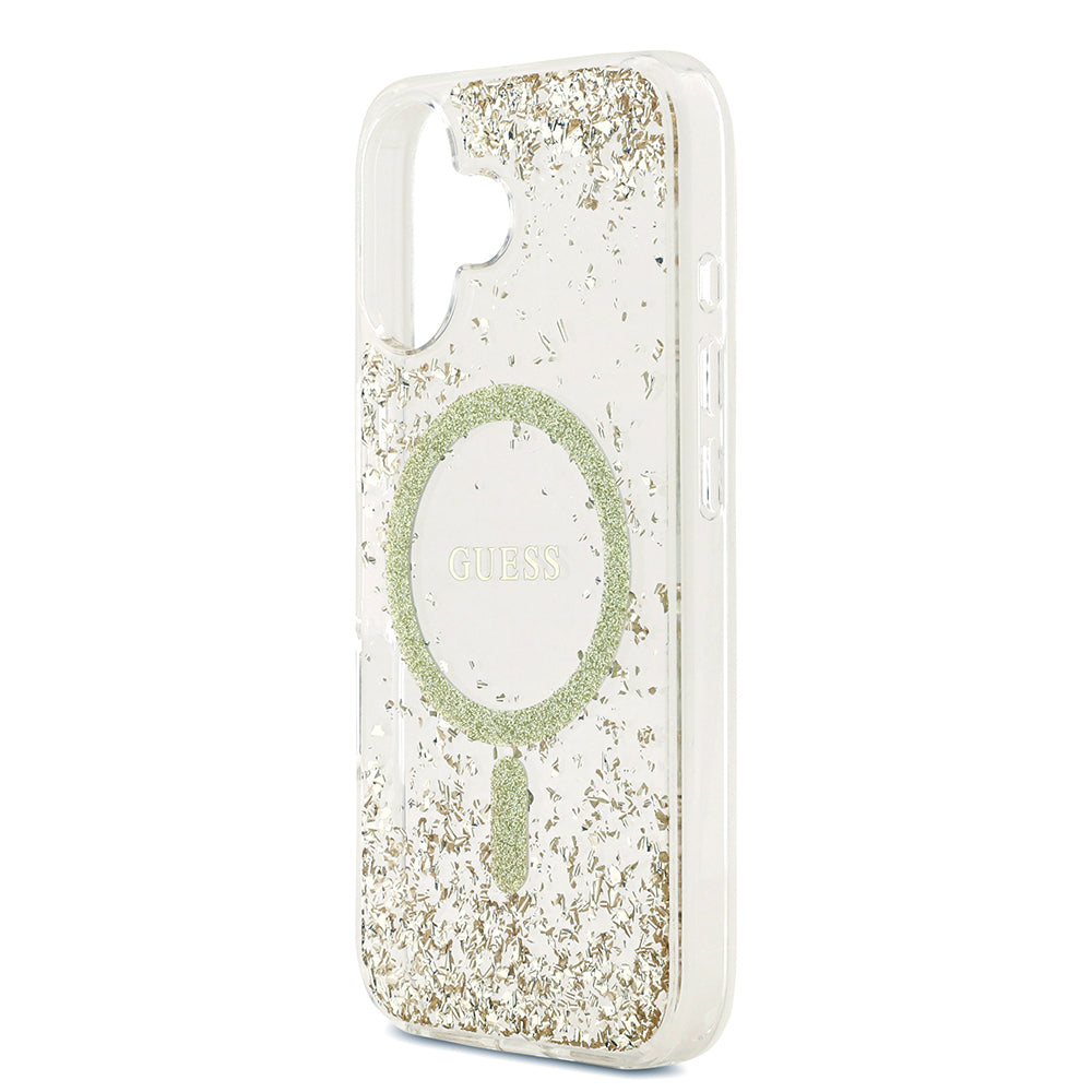 Apple iPhone 17 Kılıf Guess Orjinal Lisanslı M-safe Şarj Özellikli Transparan Resin Bottom Kapak