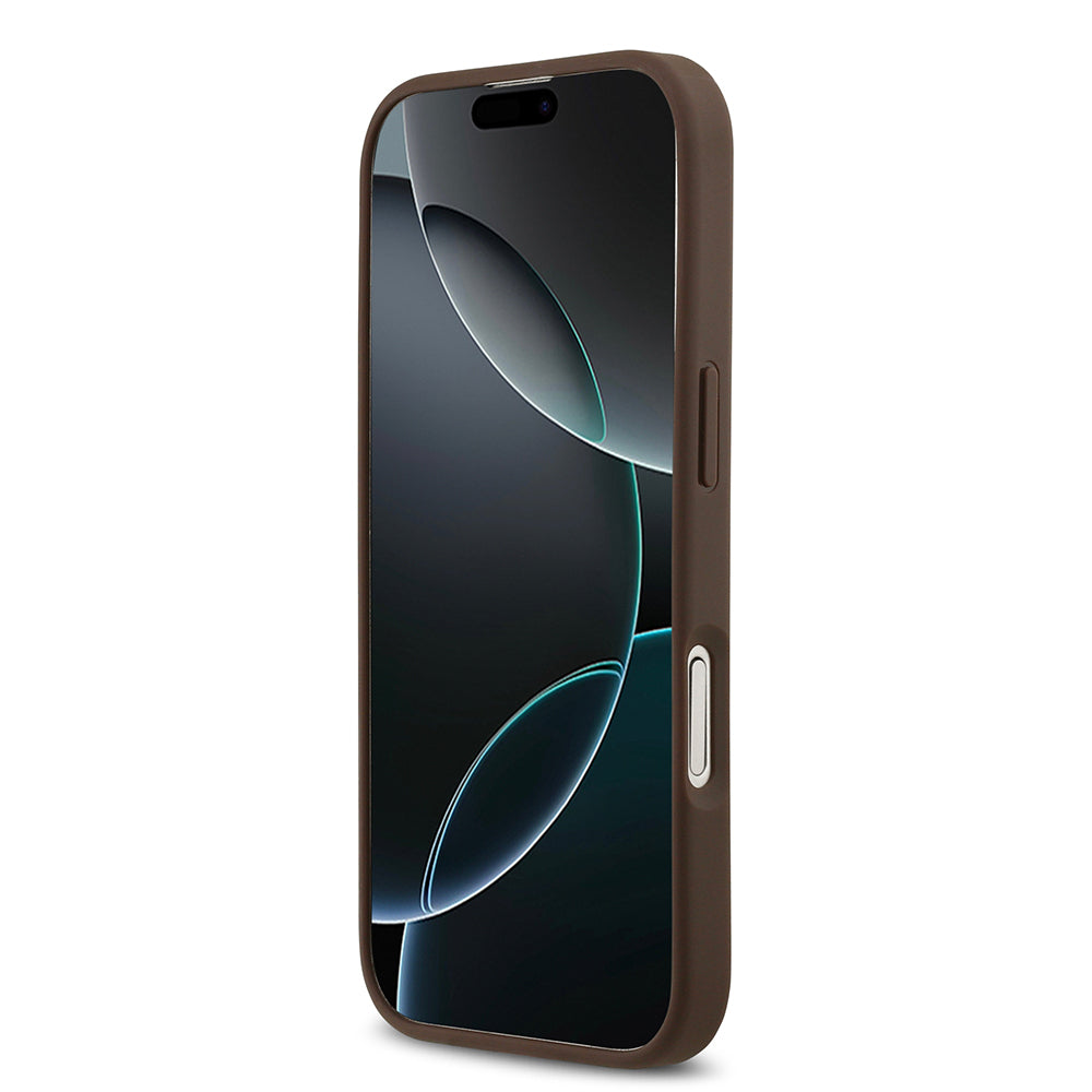 Apple iPhone 17 Kılıf Guess Orjinal Lisanslı M-safe Şarj Özellikli Yazı Logolu Circle Classic Kapak