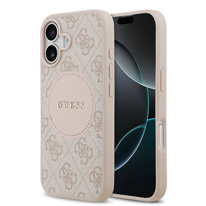 Apple iPhone 17 Kılıf Guess Orjinal Lisanslı M-safe Şarj Özellikli Yazı Logolu Circle Classic Kapak