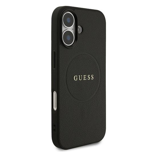Apple iPhone 17 Kılıf Guess Orjinal Lisanslı M-safe Şarj Özellikli Yazı Logolu PU Deri Kapak