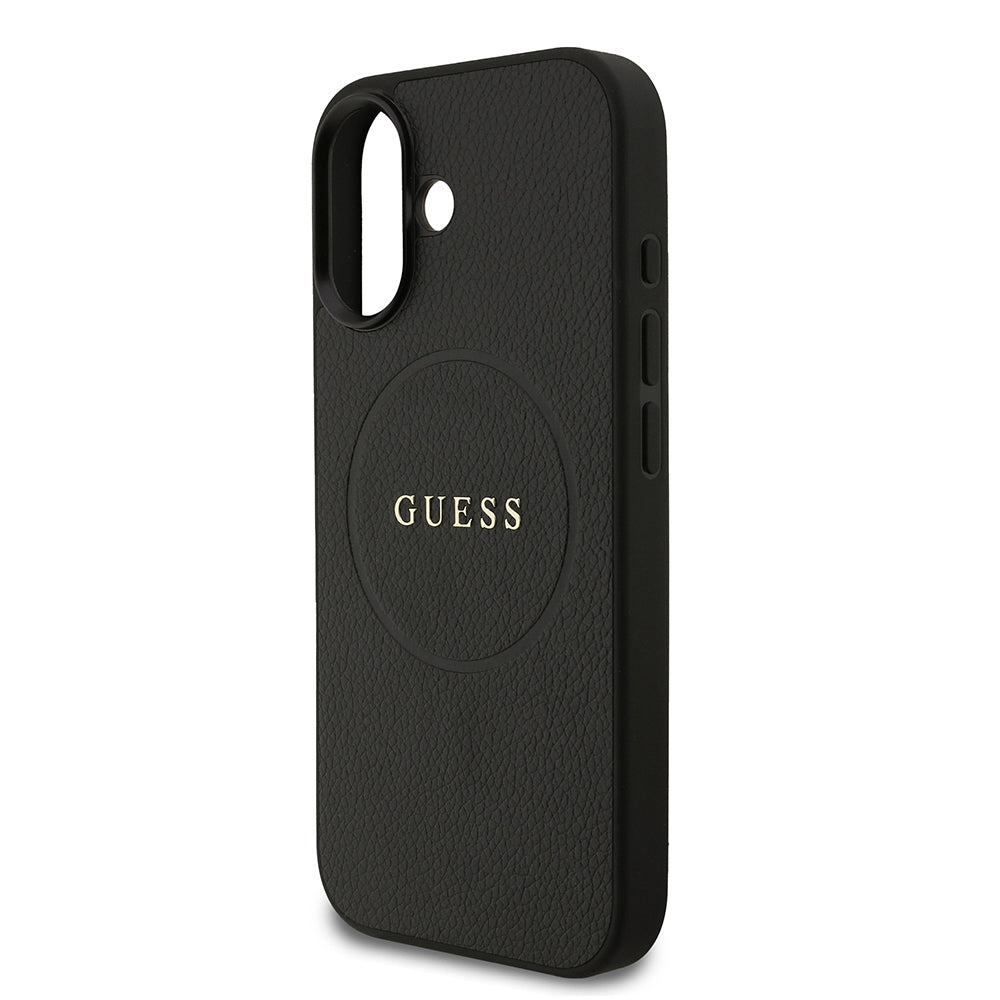 Apple iPhone 17 Kılıf Guess Orjinal Lisanslı M-safe Şarj Özellikli Yazı Logolu PU Deri Kapak