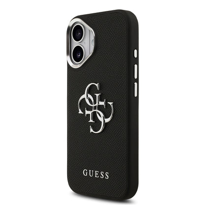 Apple iPhone 17 Kılıf Guess Orjinal Lisanslı PU Deri 4G Büyük Metal Logo Dizaynlı Kapak