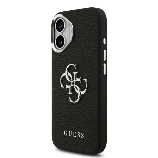Apple iPhone 17 Kılıf Guess Orjinal Lisanslı PU Deri 4G Büyük Metal Logo Dizaynlı Kapak