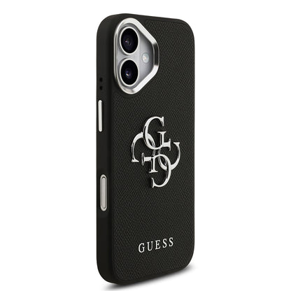 Apple iPhone 17 Kılıf Guess Orjinal Lisanslı PU Deri 4G Büyük Metal Logo Dizaynlı Kapak