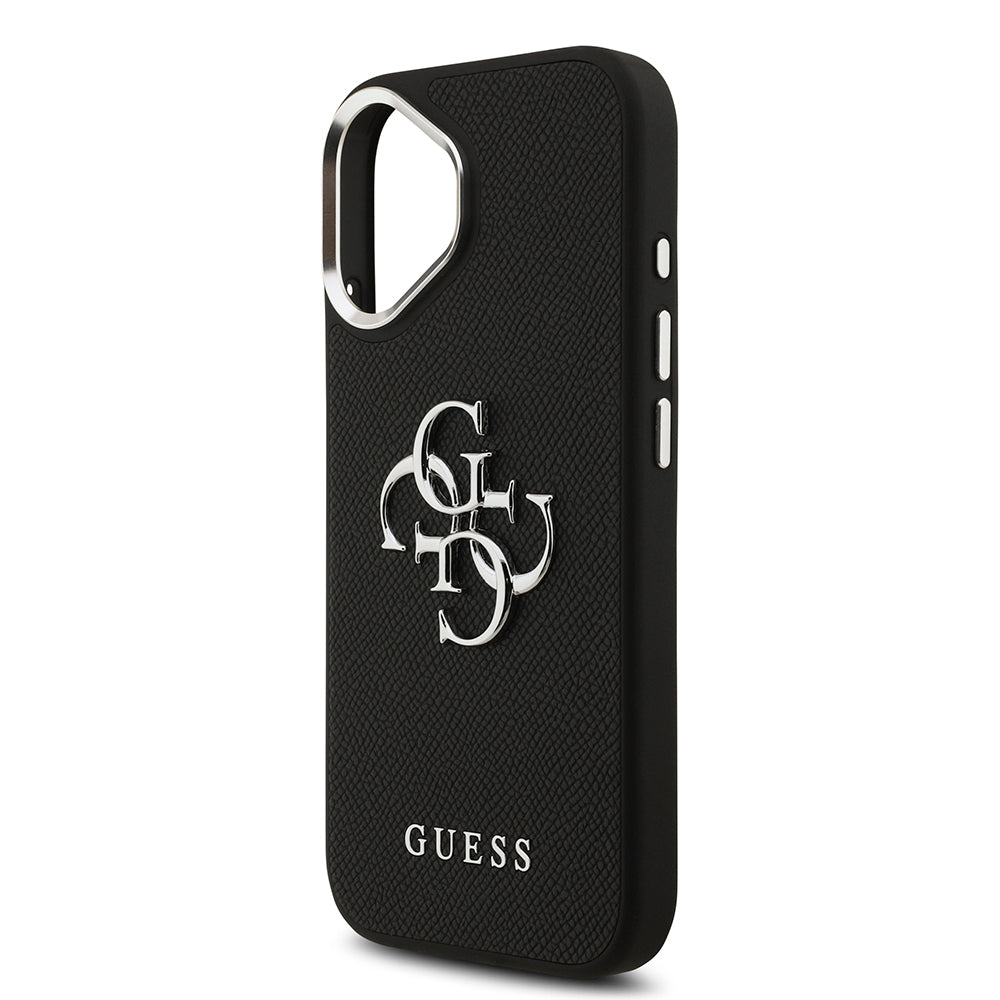 Apple iPhone 17 Kılıf Guess Orjinal Lisanslı PU Deri 4G Büyük Metal Logo Dizaynlı Kapak