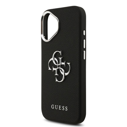 Apple iPhone 17 Kılıf Guess Orjinal Lisanslı PU Deri 4G Büyük Metal Logo Dizaynlı Kapak