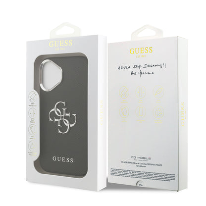 Apple iPhone 17 Kılıf Guess Orjinal Lisanslı PU Deri 4G Büyük Metal Logo Dizaynlı Kapak