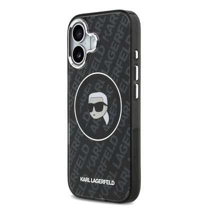 Apple iPhone 17 Kılıf Karl Lagerfeld Orjinal Lisanslı IML Baskılı KL Heads Kapak