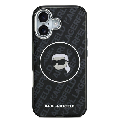 Apple iPhone 17 Kılıf Karl Lagerfeld Orjinal Lisanslı IML Baskılı KL Heads Kapak