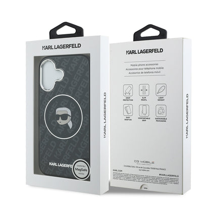 Apple iPhone 17 Kılıf Karl Lagerfeld Orjinal Lisanslı IML Baskılı KL Heads Kapak