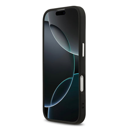 Apple iPhone 17 Kılıf Karl Lagerfeld Orjinal Lisanslı M-safe Şarj Özellikli Metal Kamera ve Buton Tasarımlı Karl PU Deri Kapak