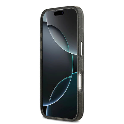 Apple iPhone 17 Kılıf Karl Lagerfeld Orjinal Lisanslı Parlayan Simli Karl & Choupette Heads Kapak