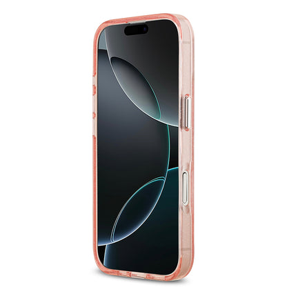 Apple iPhone 17 Kılıf Karl Lagerfeld Orjinal Lisanslı Parlayan Simli Karl & Choupette Heads Kapak