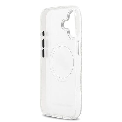 Apple iPhone 17 Kılıf Karl Lagerfeld Orjinal Lisanslı Parlayan Simli Karl & Choupette Heads Kapak