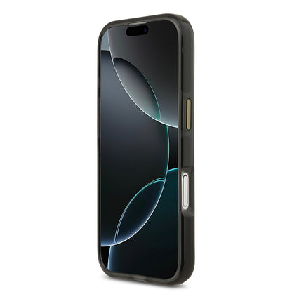 Apple iPhone 17 Kılıf Lacoste Orjinal Lisanslı M-safe Şarj Özellikli Gold Timsah Logolu Buzlu Kapak