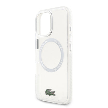 Apple iPhone 17 Kılıf Lacoste Orjinal Lisanslı M-safe Şarj Özellikli İkonik Timsah Logolu Buzlu Kapak