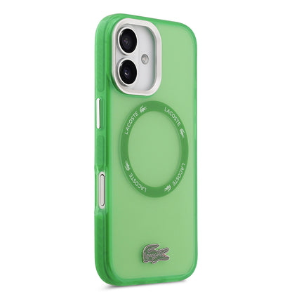 Apple iPhone 17 Kılıf Lacoste Orjinal Lisanslı M-safe Şarj Özellikli İkonik Timsah Logolu Buzlu Kapak
