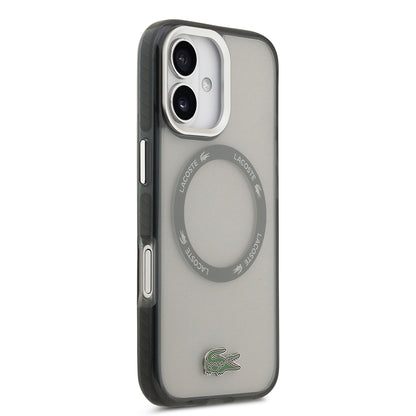 Apple iPhone 17 Kılıf Lacoste Orjinal Lisanslı M-safe Şarj Özellikli İkonik Timsah Logolu Buzlu Kapak