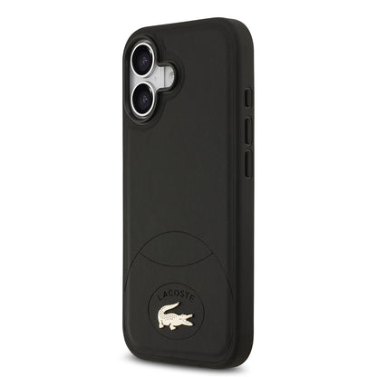 Apple iPhone 17 Kılıf Lacoste Orjinal Lisanslı M-safe Şarj Özellikli PU Deri Tasarımlı Metal Logolu Kapak
