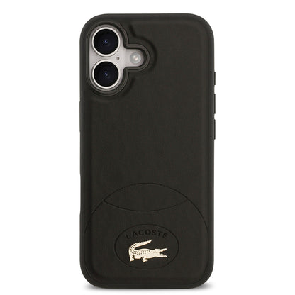 Apple iPhone 17 Kılıf Lacoste Orjinal Lisanslı M-safe Şarj Özellikli PU Deri Tasarımlı Metal Logolu Kapak