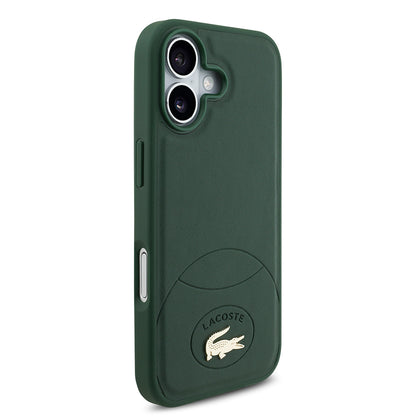 Apple iPhone 17 Kılıf Lacoste Orjinal Lisanslı M-safe Şarj Özellikli PU Deri Tasarımlı Metal Logolu Kapak
