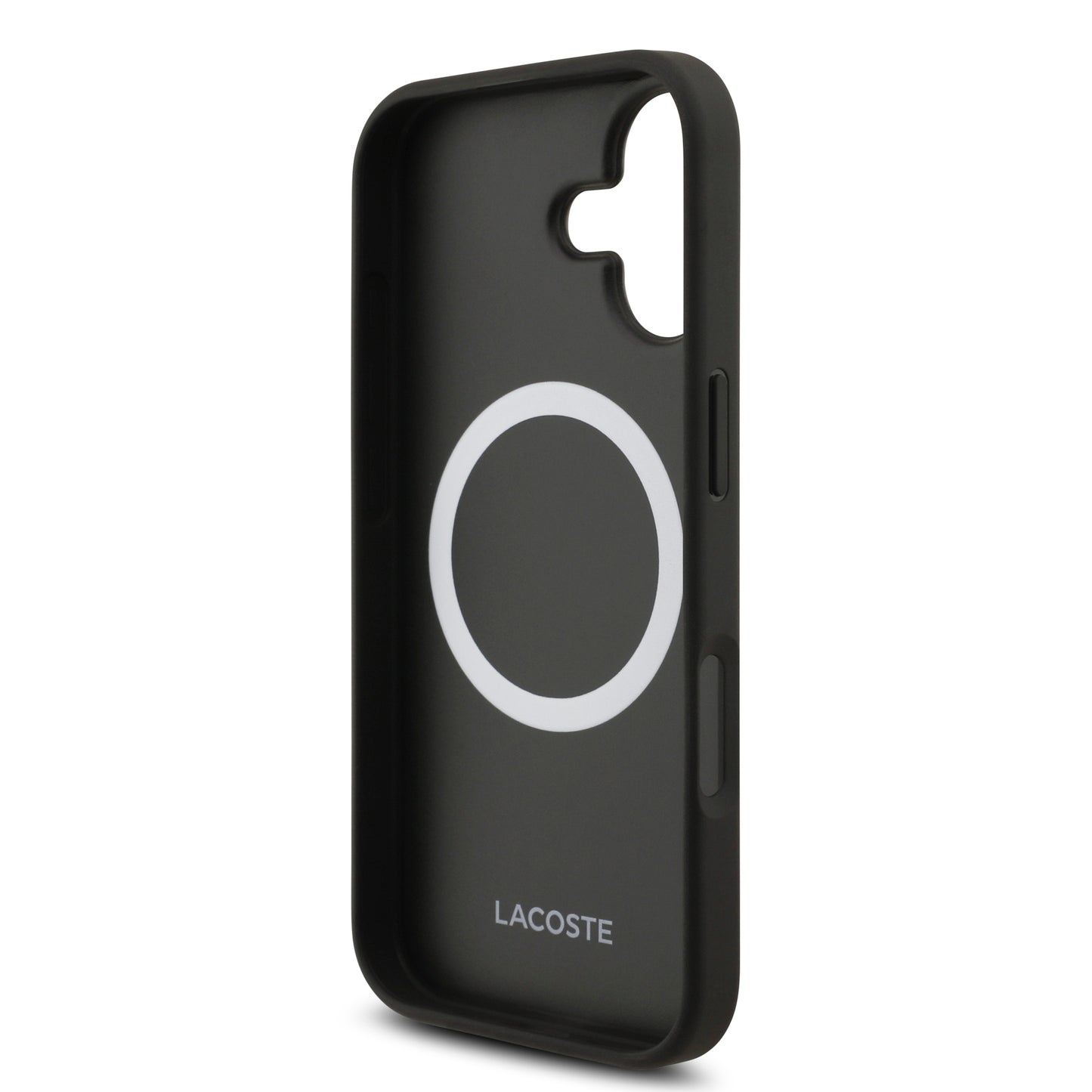 Apple iPhone 17 Kılıf Lacoste Orjinal Lisanslı M-safe Şarj Özellikli PU Pike Desenli Metal Logolu Kartlıklı Kapak