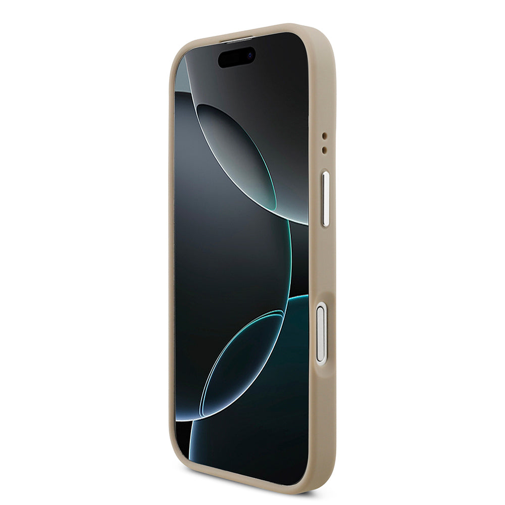 Apple iPhone 17 Kılıf Lacoste Orjinal Lisanslı M-safe Şarj Özellikli PU Pike Desenli Standlı Metal Logolu Kapak