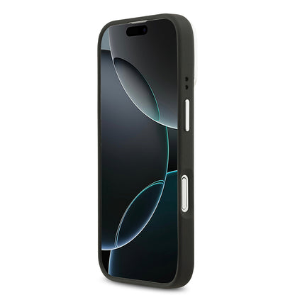 Apple iPhone 17 Kılıf Lacoste Orjinal Lisanslı M-safe Şarj Özellikli PU Pike Desenli Standlı Metal Logolu Kapak