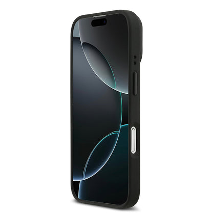 Apple iPhone 17 Kılıf Lacoste Orjinal Lisanslı M-safe Şarj Özellikli Standlı PU Deri Karışık Monogram Desenli Kapak