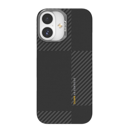 Apple iPhone 17 Kılıf M-safe Şarj Özellikli 600D Metal Kamera Çerçeveli Raptic Aramid Fiber Geotik Serisi Kapak