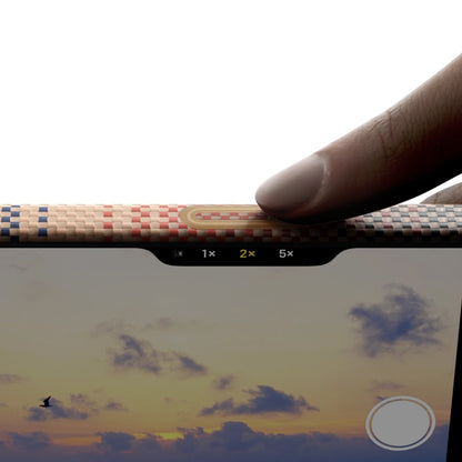 Apple iPhone 17 Kılıf M-safe Şarj Özellikli Aramid Fiber Pitaka Tactile Woven Sunset-Moonrise Serisi Kapak