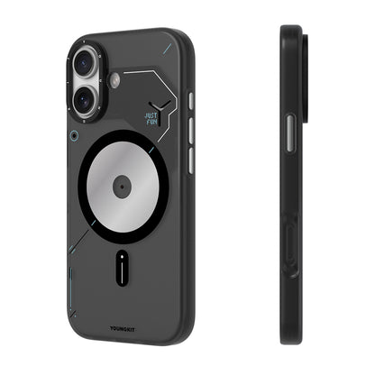 Apple iPhone 17 Kılıf M-safe Şarj Özellikli Disk Desenli Youngkit Disc Battle Kapak