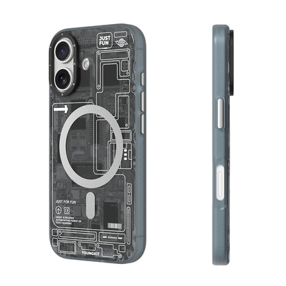 Apple iPhone 17 Kılıf M-safe Şarj Özellikli Kamera Denetim Butonlu Youngkit Technology Serisi Kapak